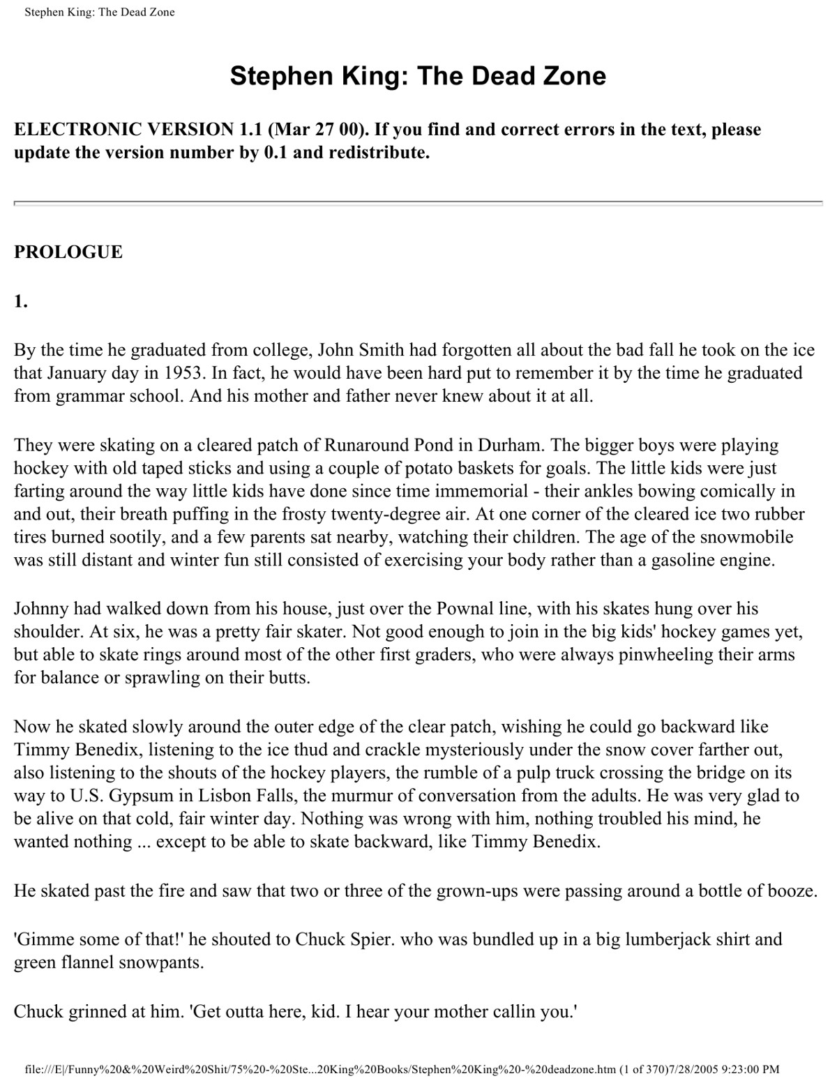King, Stephen - The Dead Zone