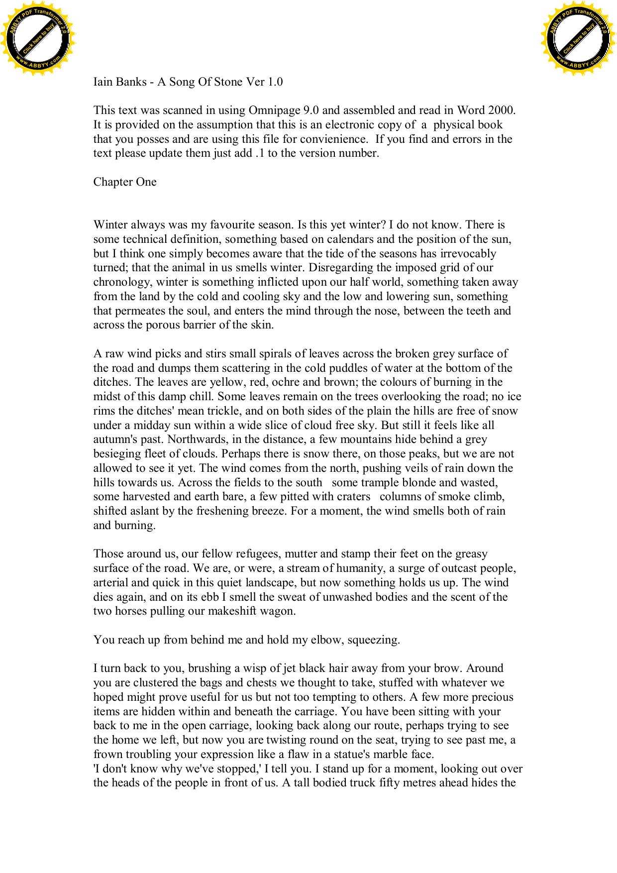 Iain Banks - A Song Of Stone Ver 1
