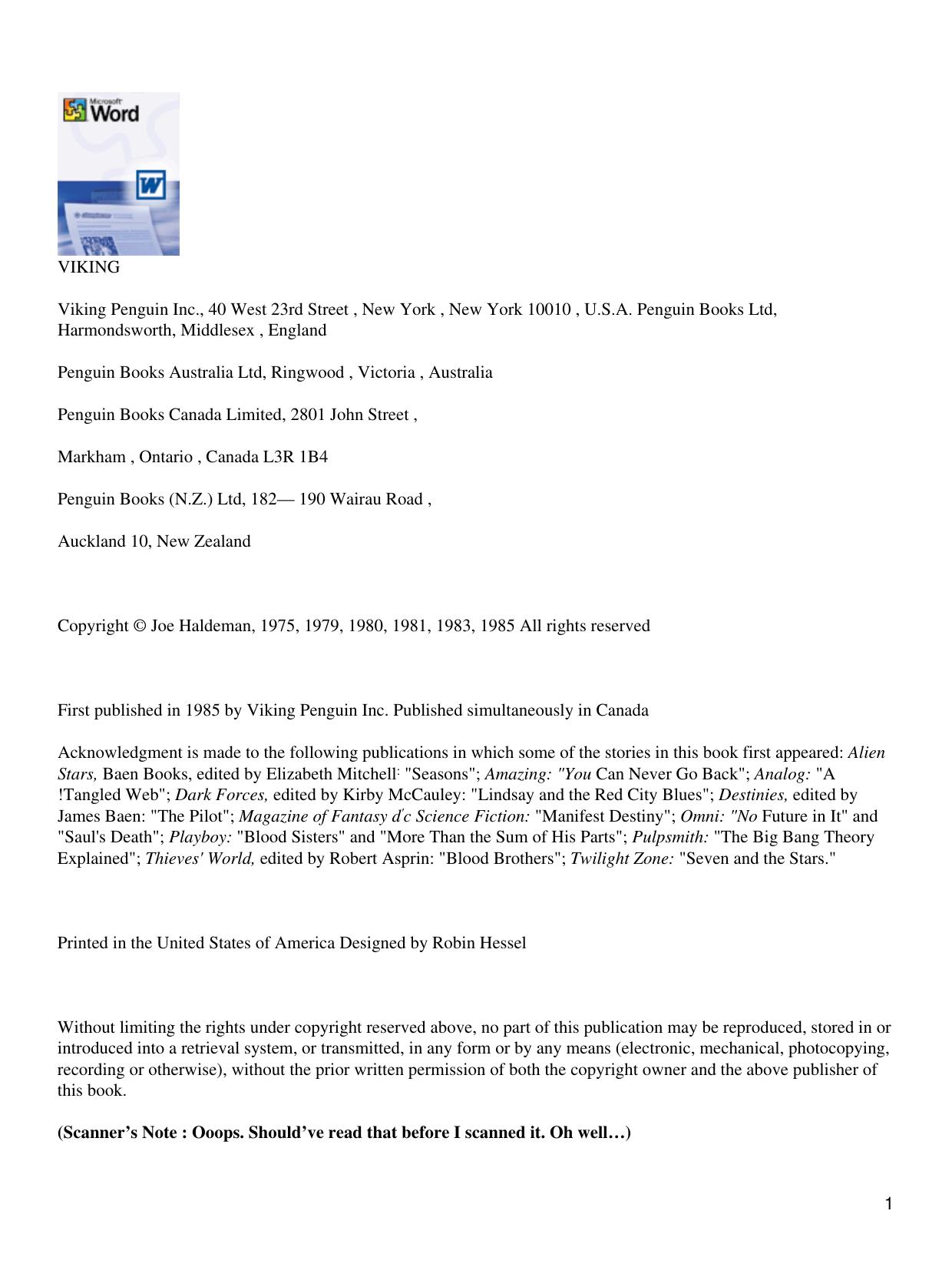 Haldeman, Joe - Dealing in Futures