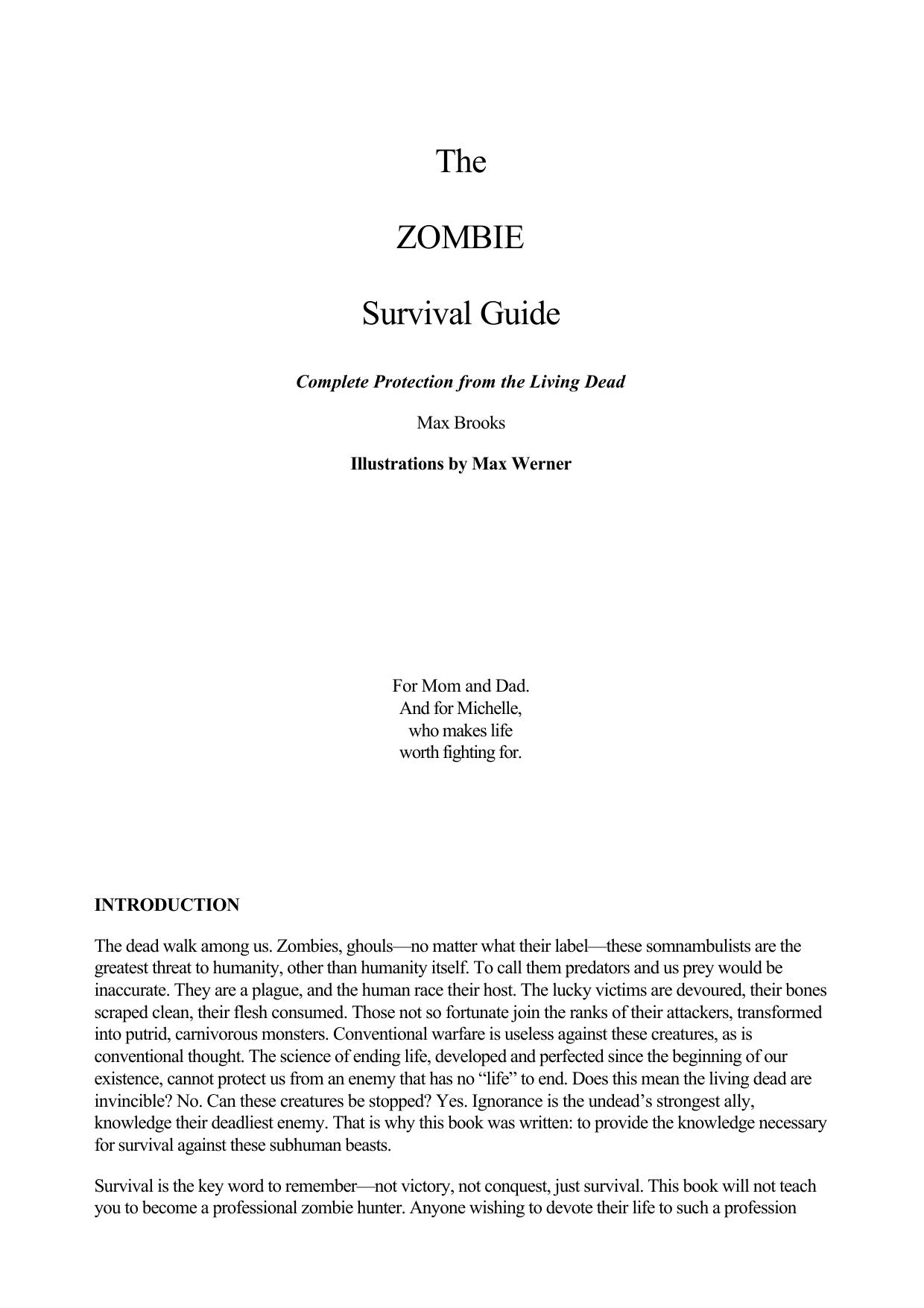 Brooks, Max - Zombie Survival Guide