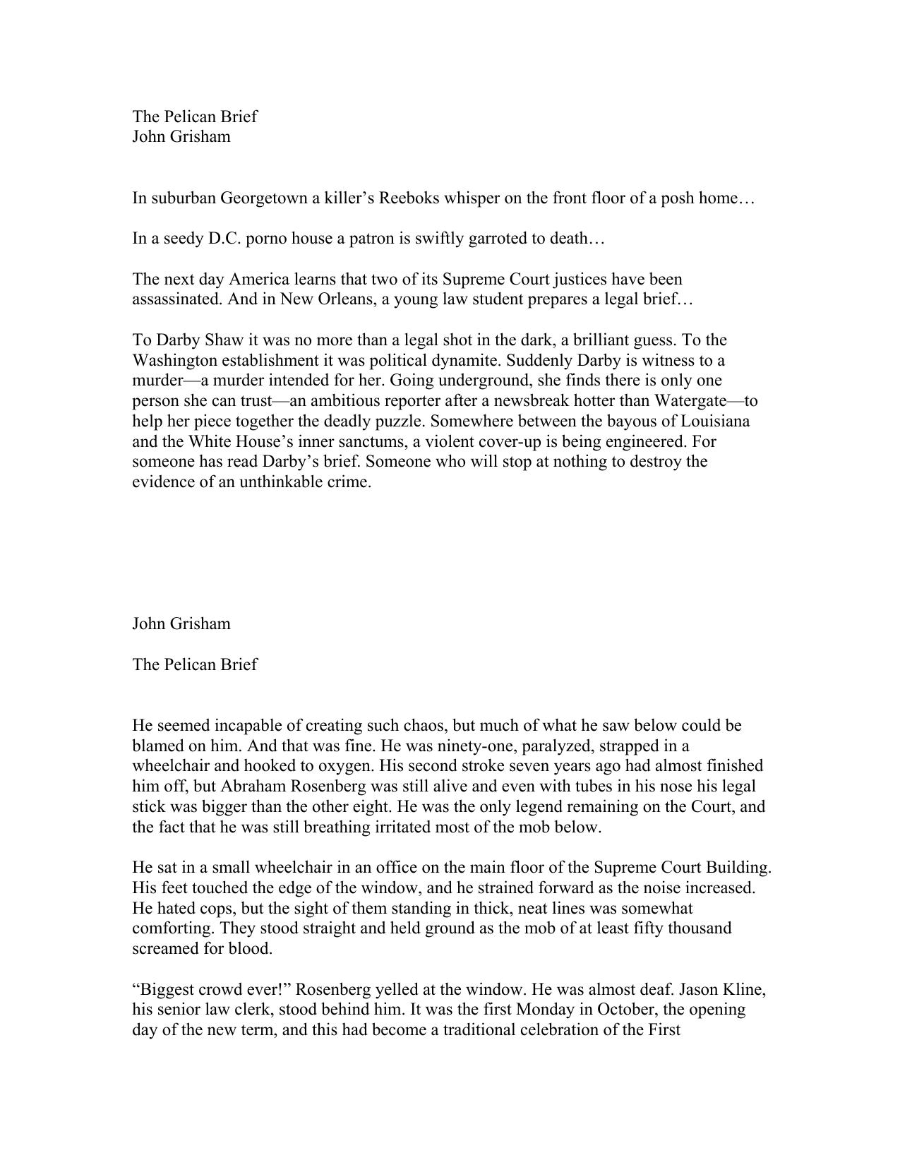 Grisham, John- The Pelican Brief