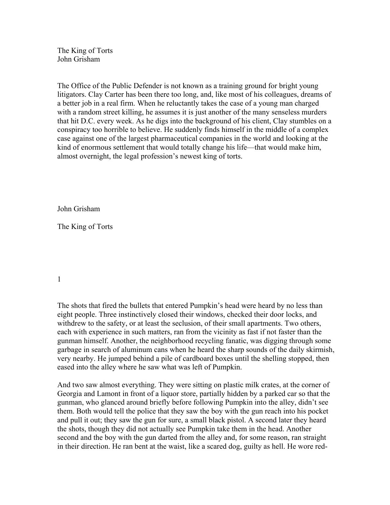 Grisham, John - The King of Torts