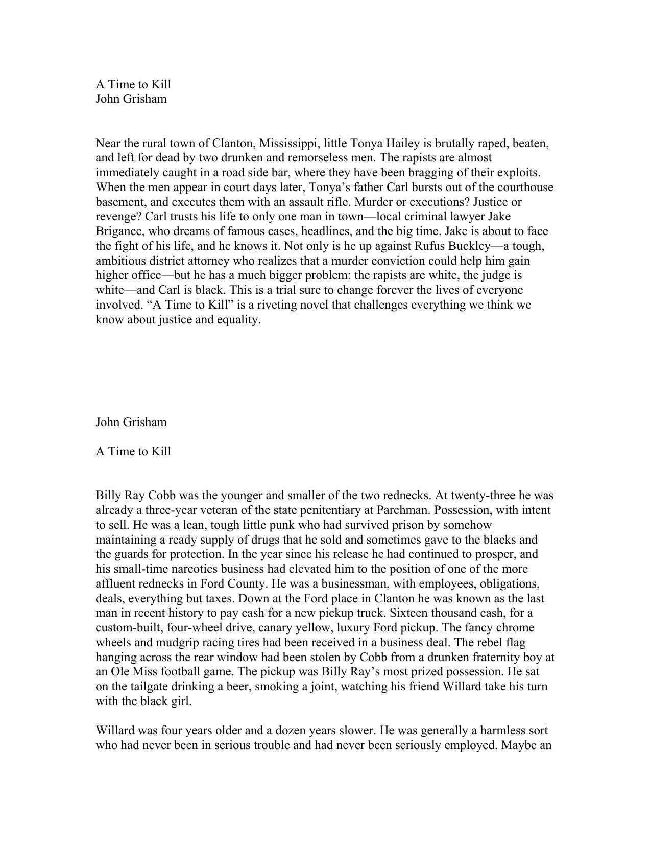 Grisham, John - A Time to Kill