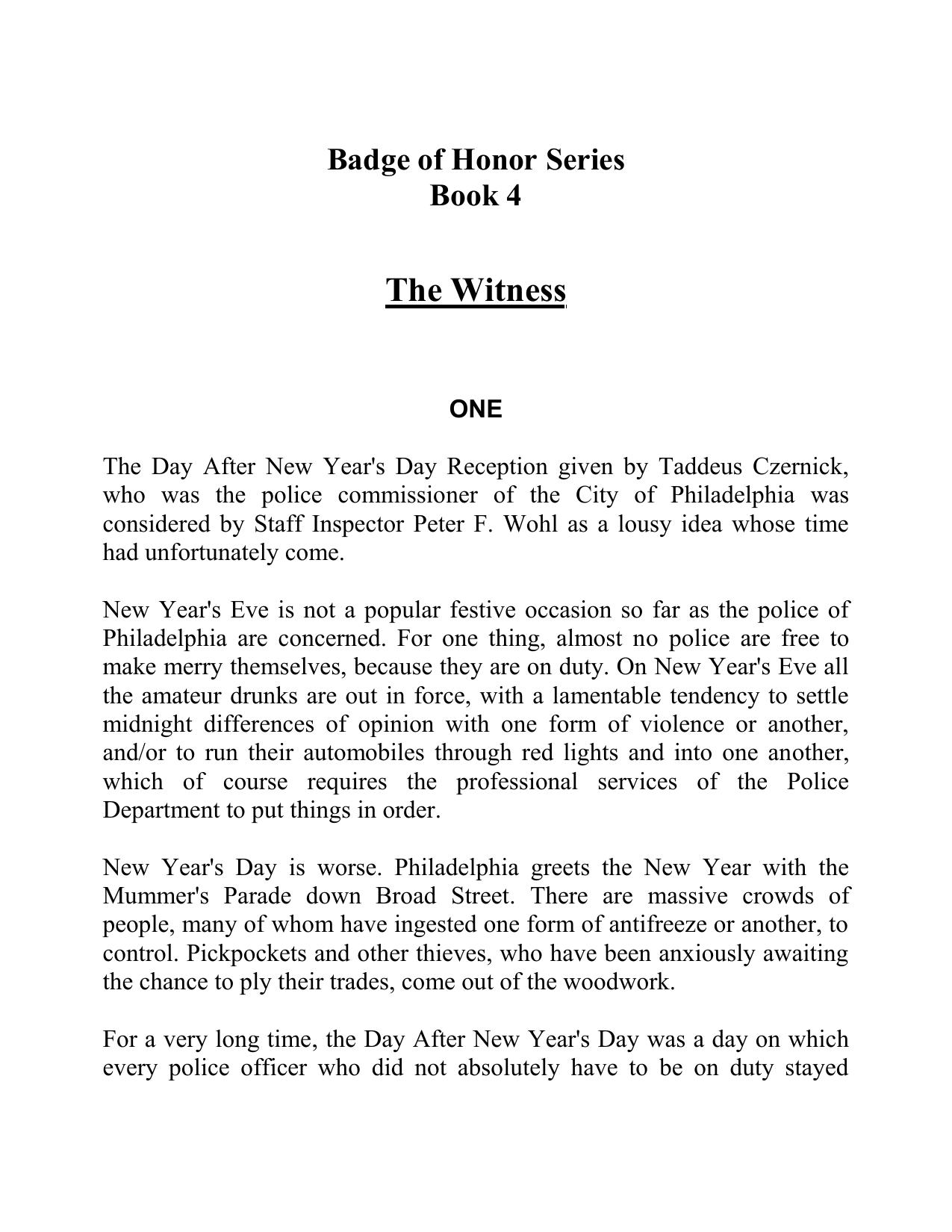 Griffin, W.E.B. - Badge of Honor 04 - The Witness