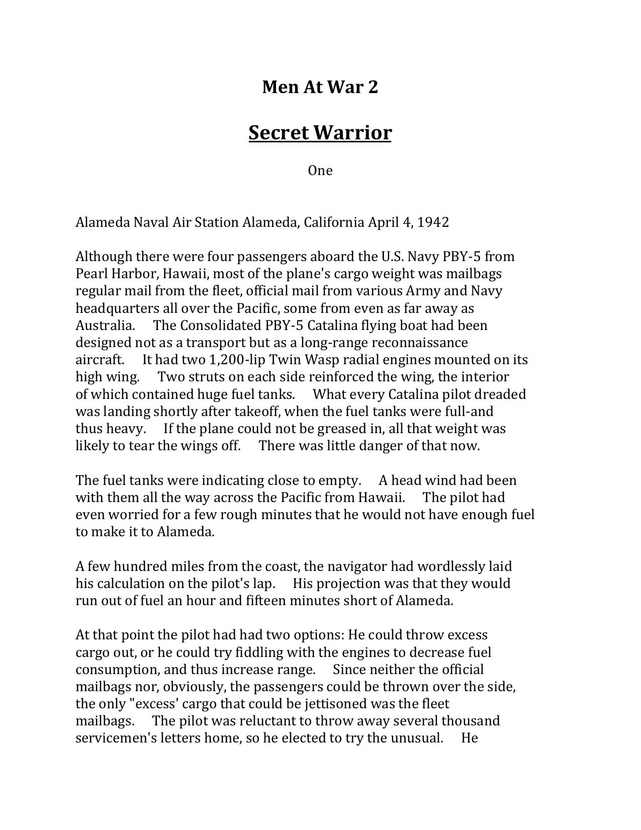 Griffin, W.E.B. - Men At War 02 - Secret Warrior