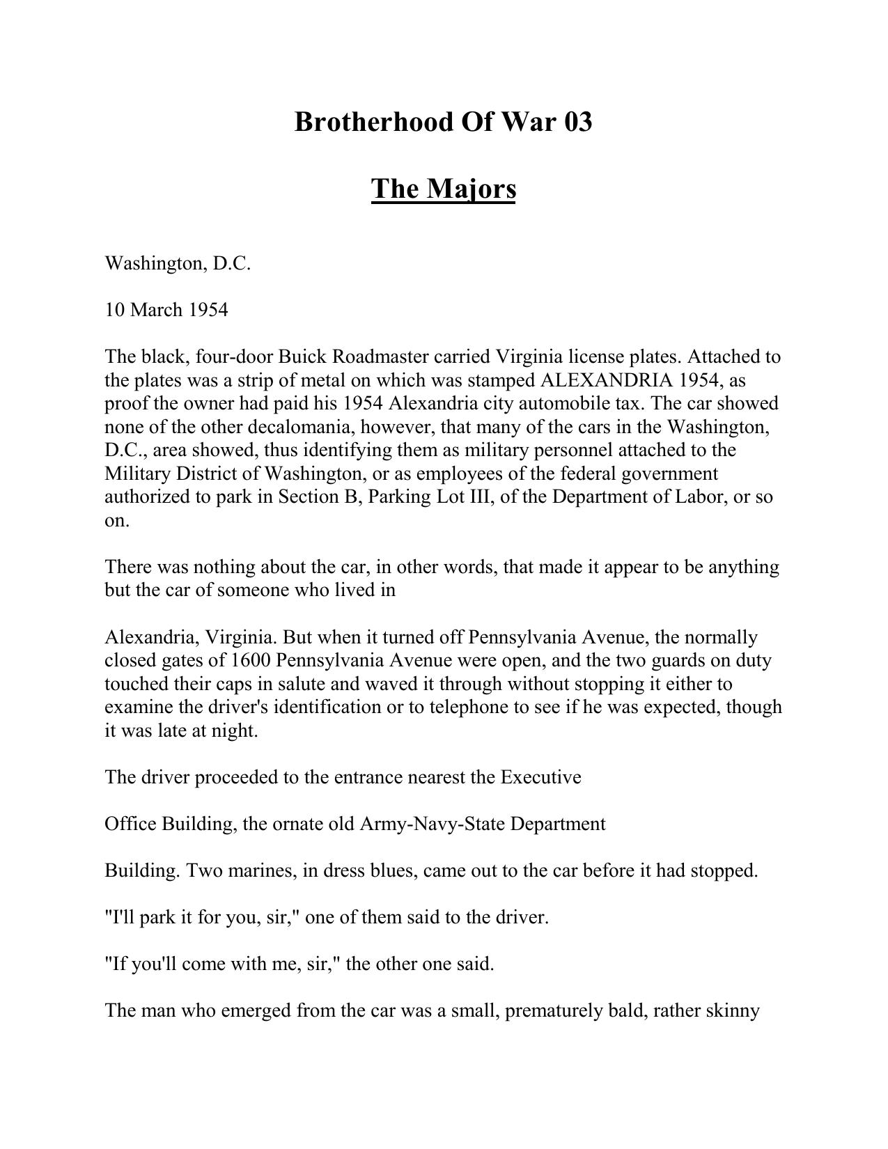Griffin, W.E.B. - Brotherhood Of War 03 - The Majors