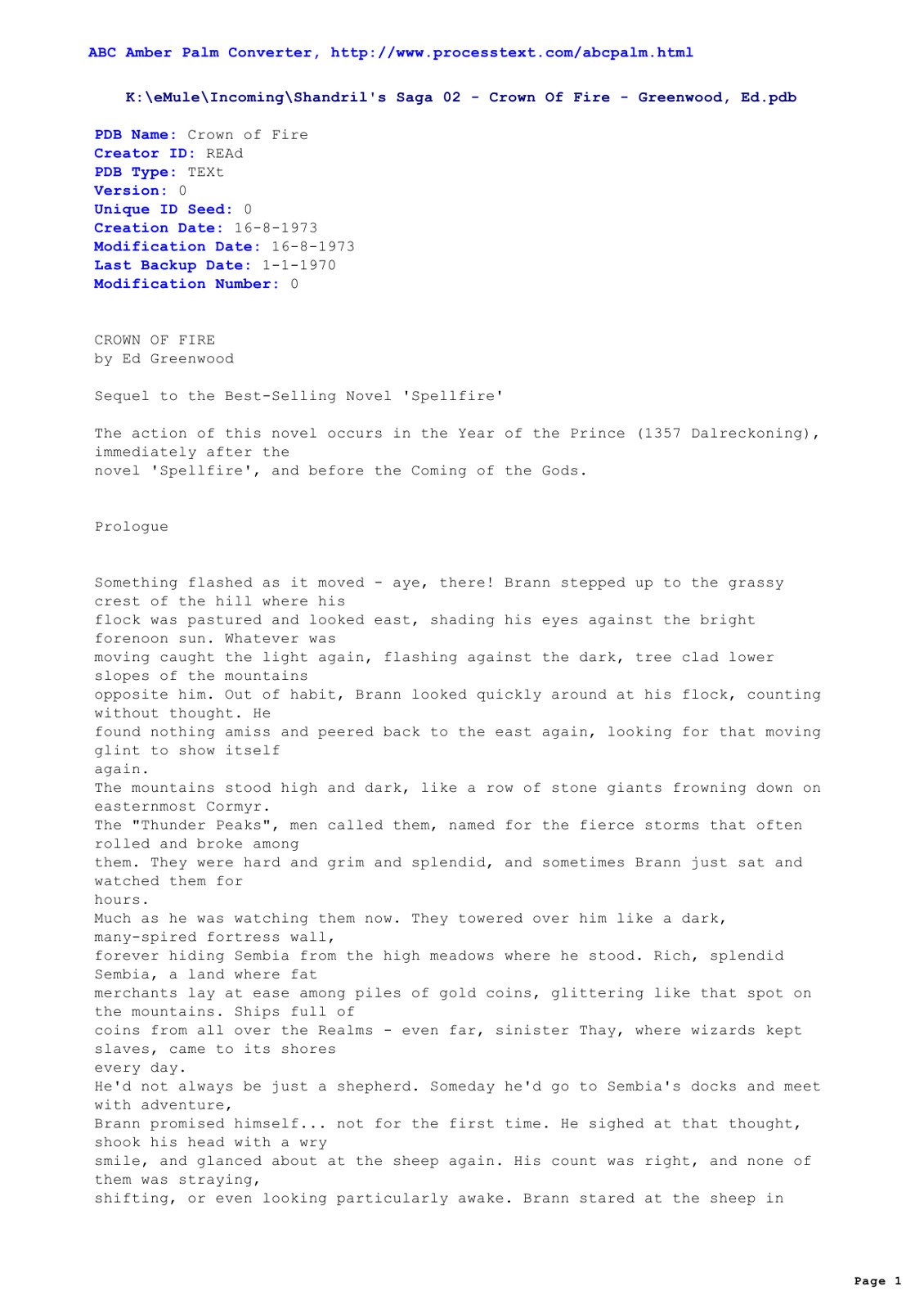 Greenwood, Ed - Shandril's Saga 02