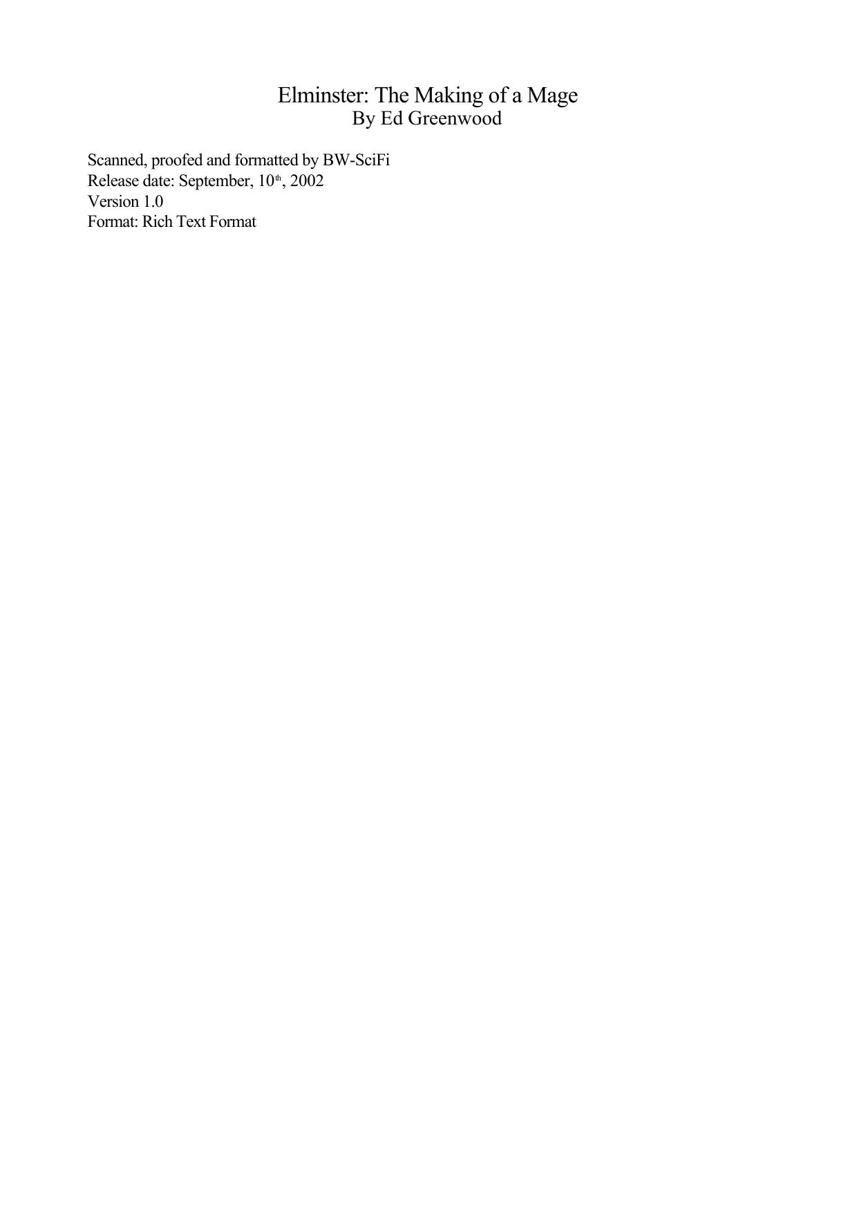 Greenwood, Ed - Forgotten Realms - Elminster 1