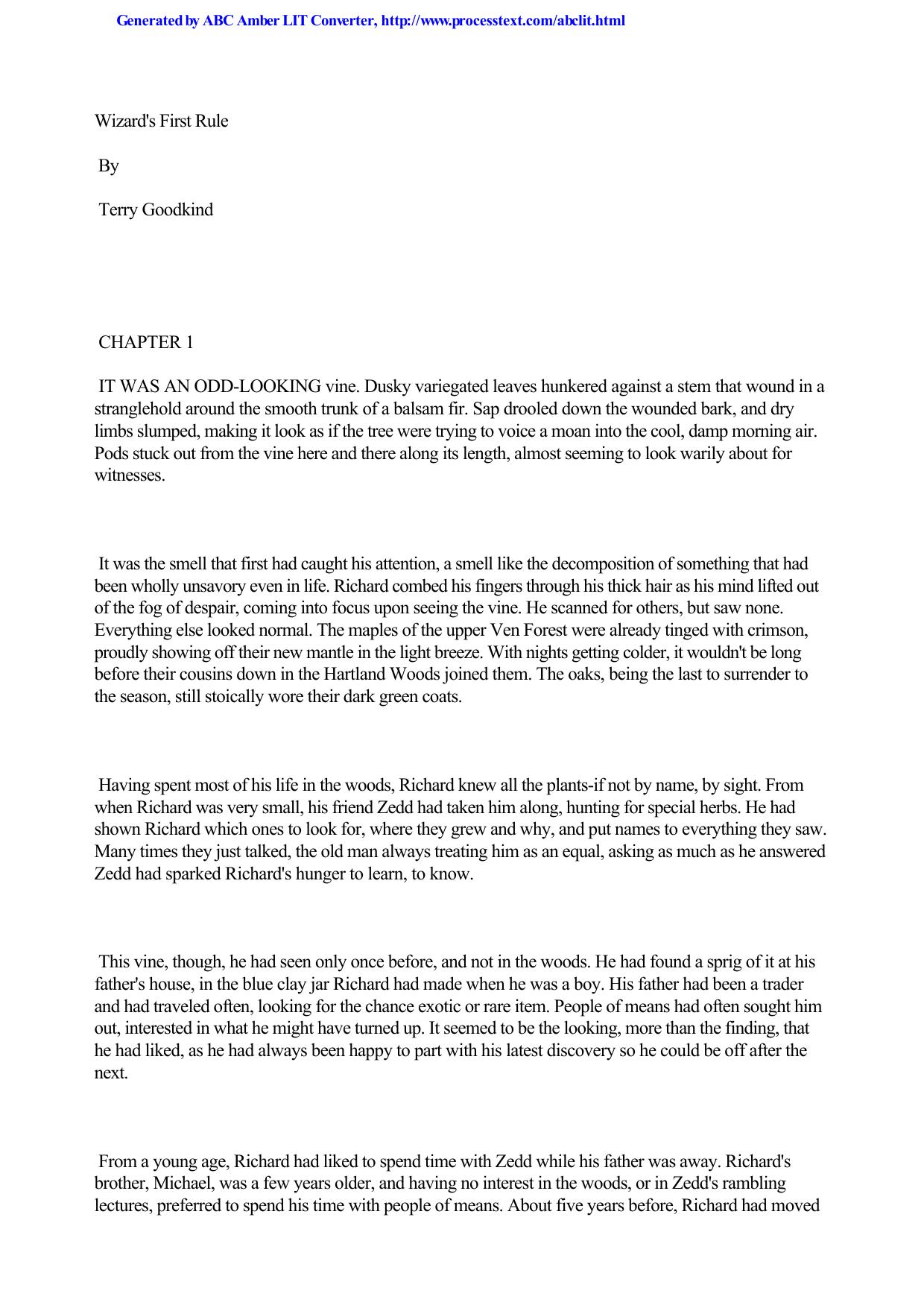 Goodkind, Terry - Sword of Truth 01