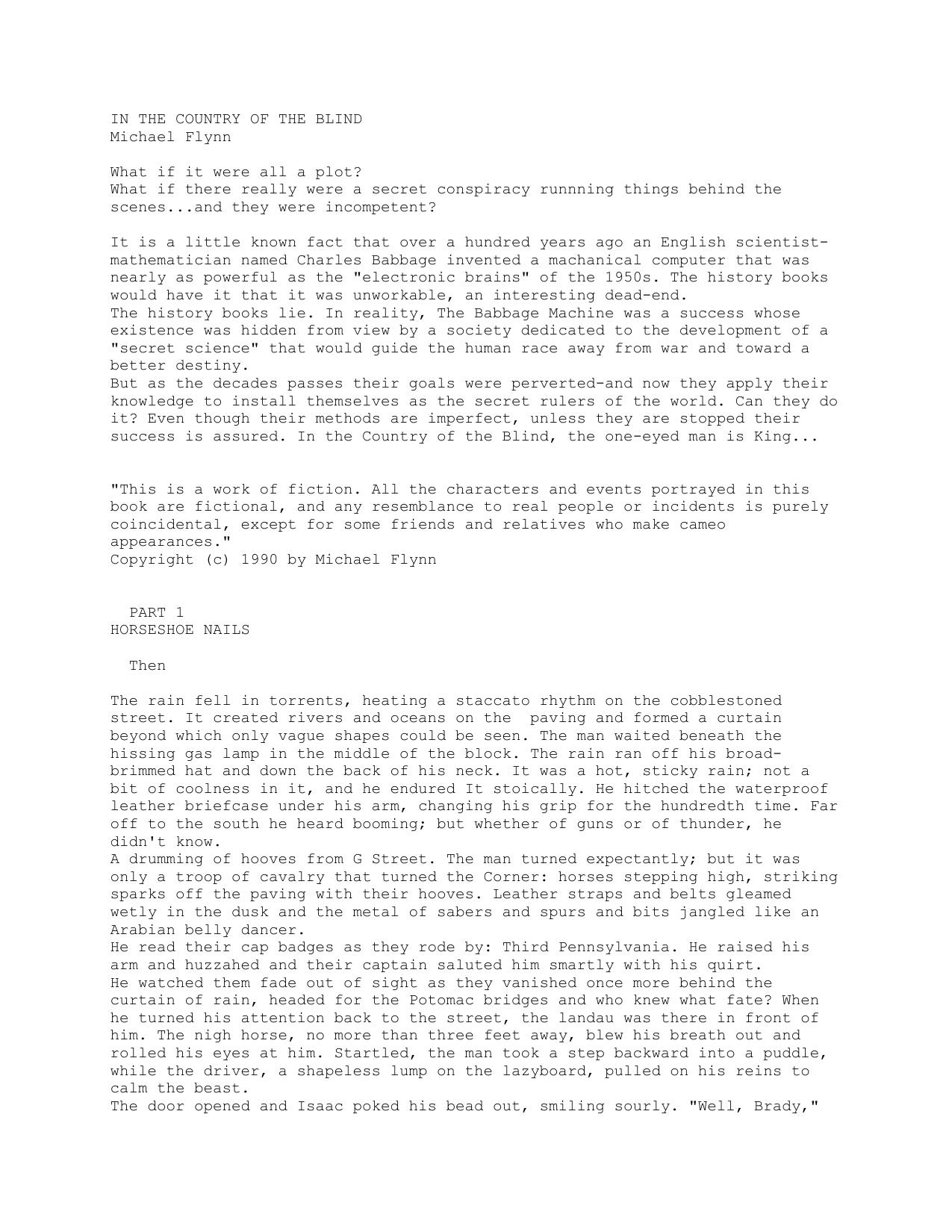 Flynn, Michael - In the Country of the Blind v1.2