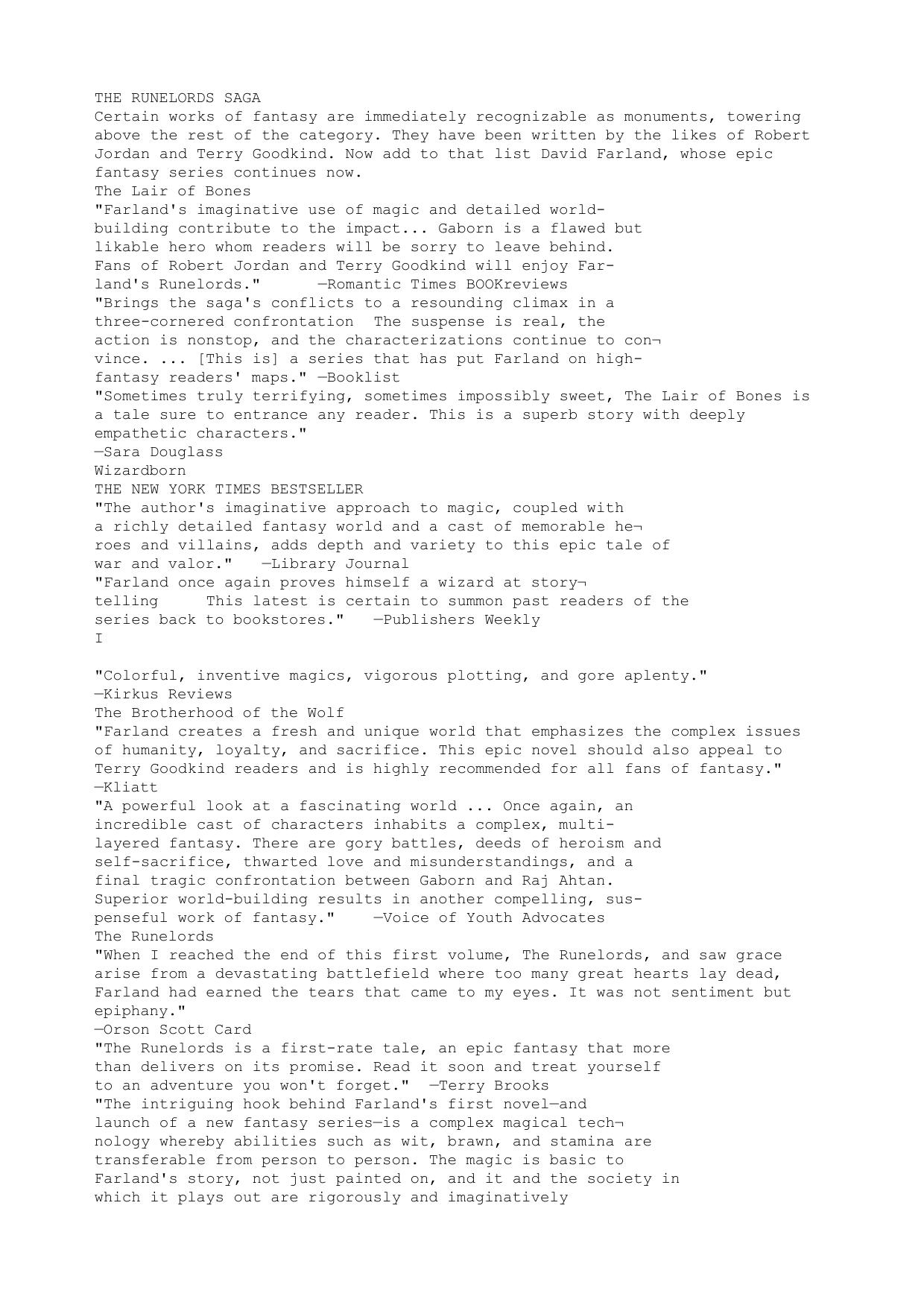 David Farland - Runelords 05