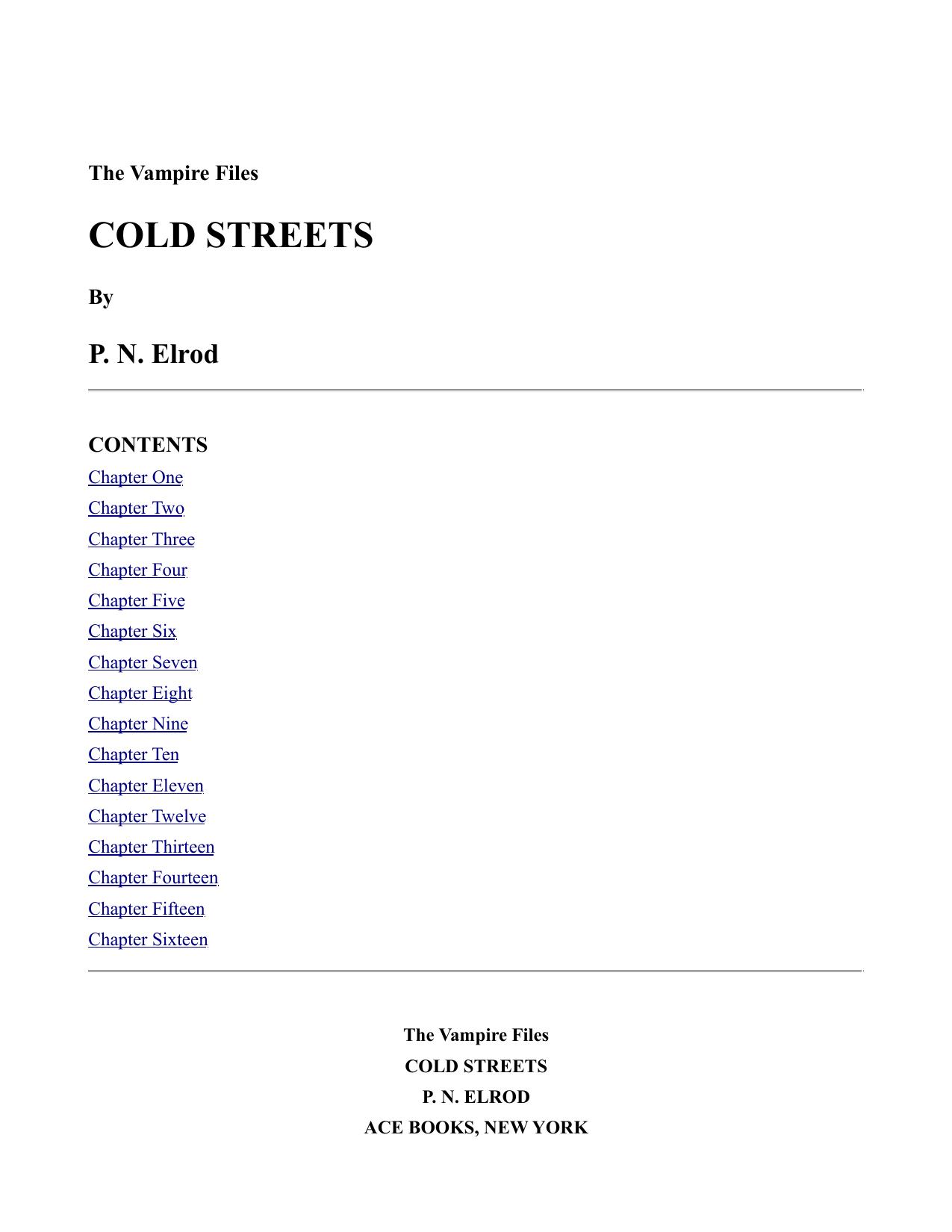 Elrod, PN - Vampire Files 10