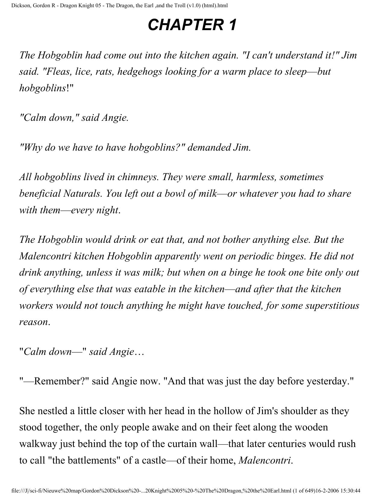 Dickson, Gordon R - Dragon Knight 05 - The Dragon, the Earl ,and the Troll (v1.0) (html).html