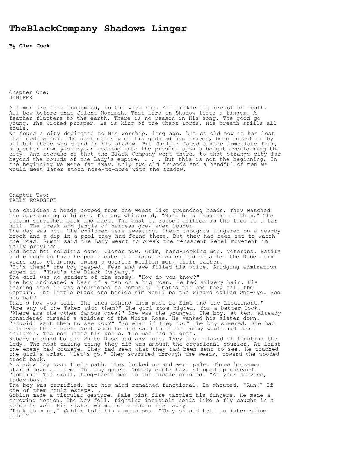 Cook, Glen - Black Company 02