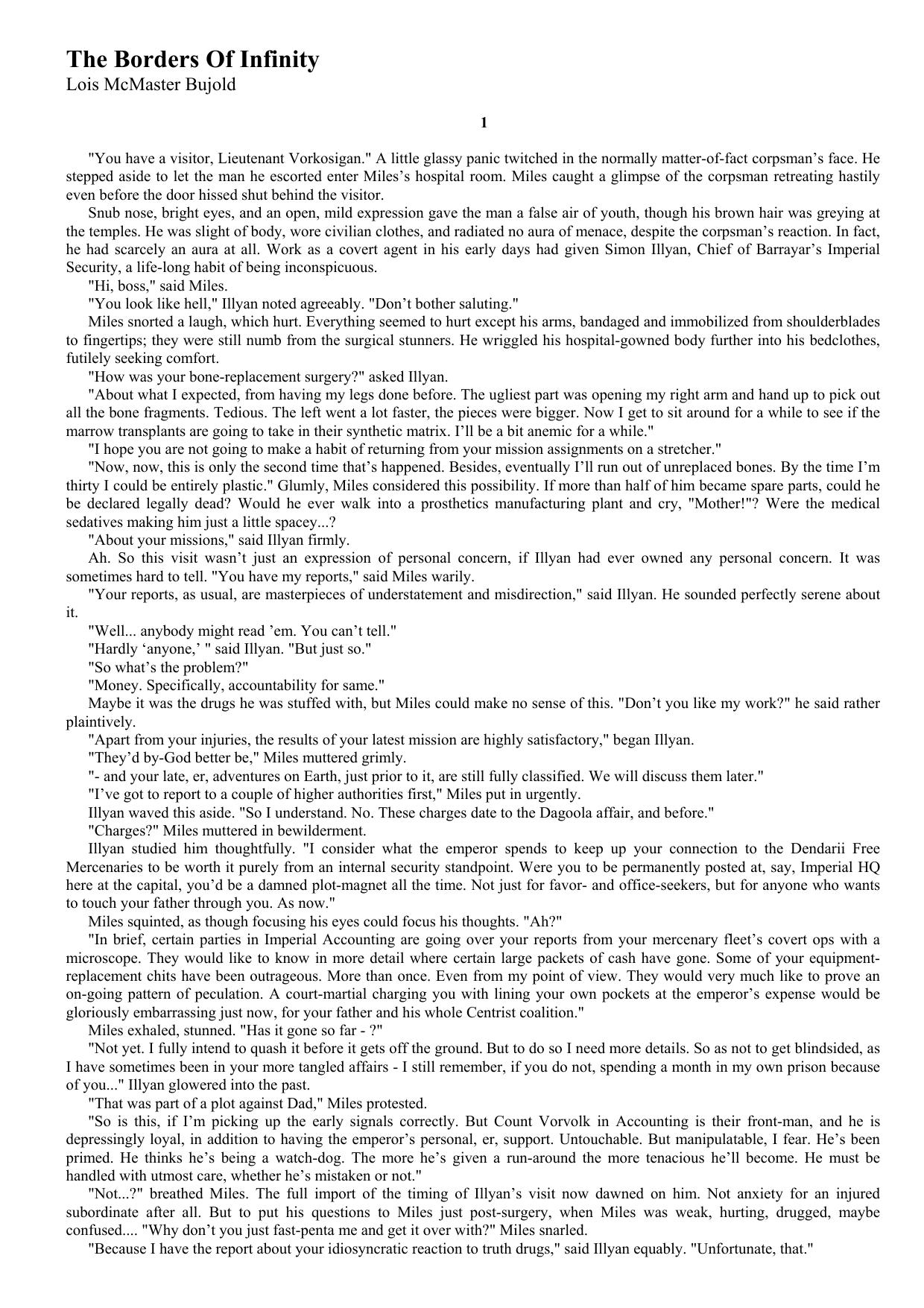 Bujold, Lois McMaster - Miles Vorkosigan 02 - The Borders of Infinity