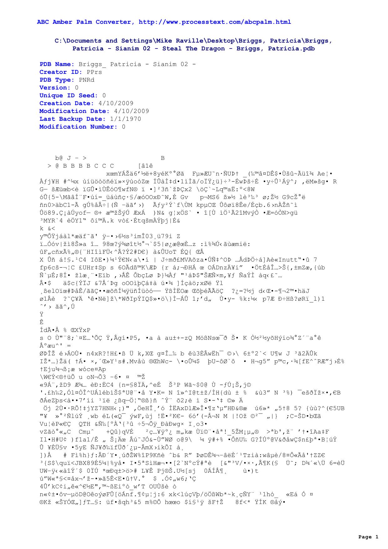 Briggs, Patricia - Sianim 02 - Steal The Dragon