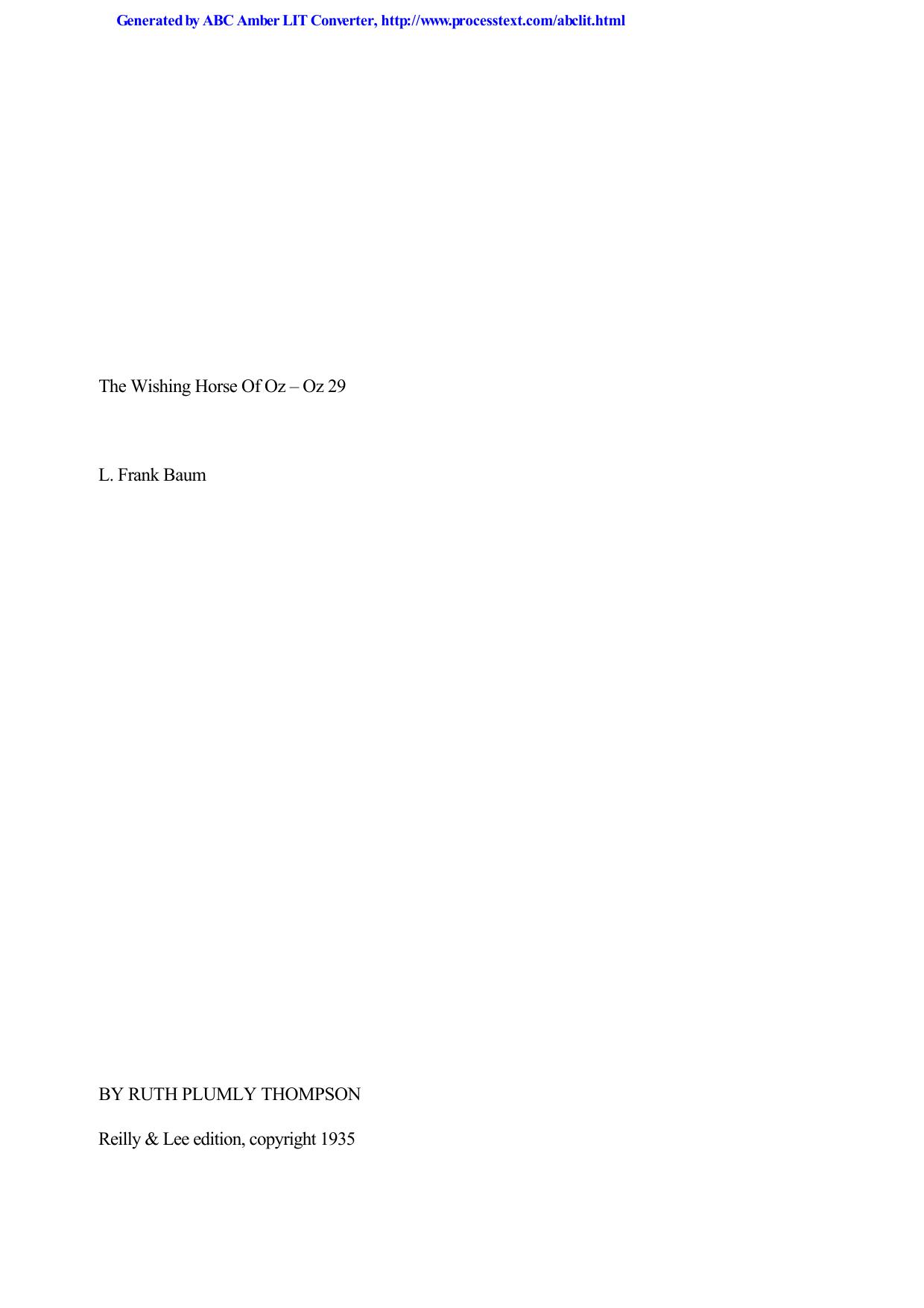 Baum, L Frank - Oz 29
