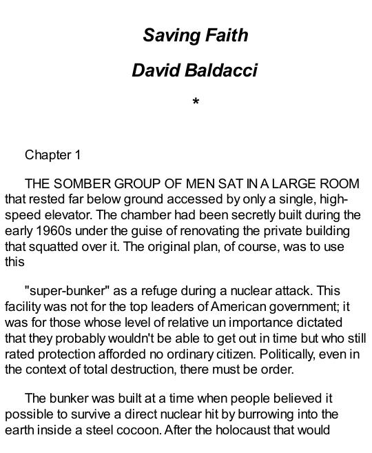Baldacci, David - SavingFaith