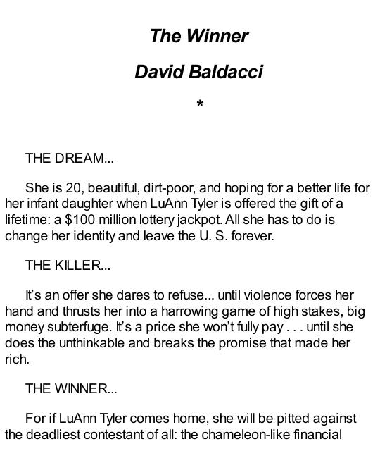 Baldacci, David - The Winner