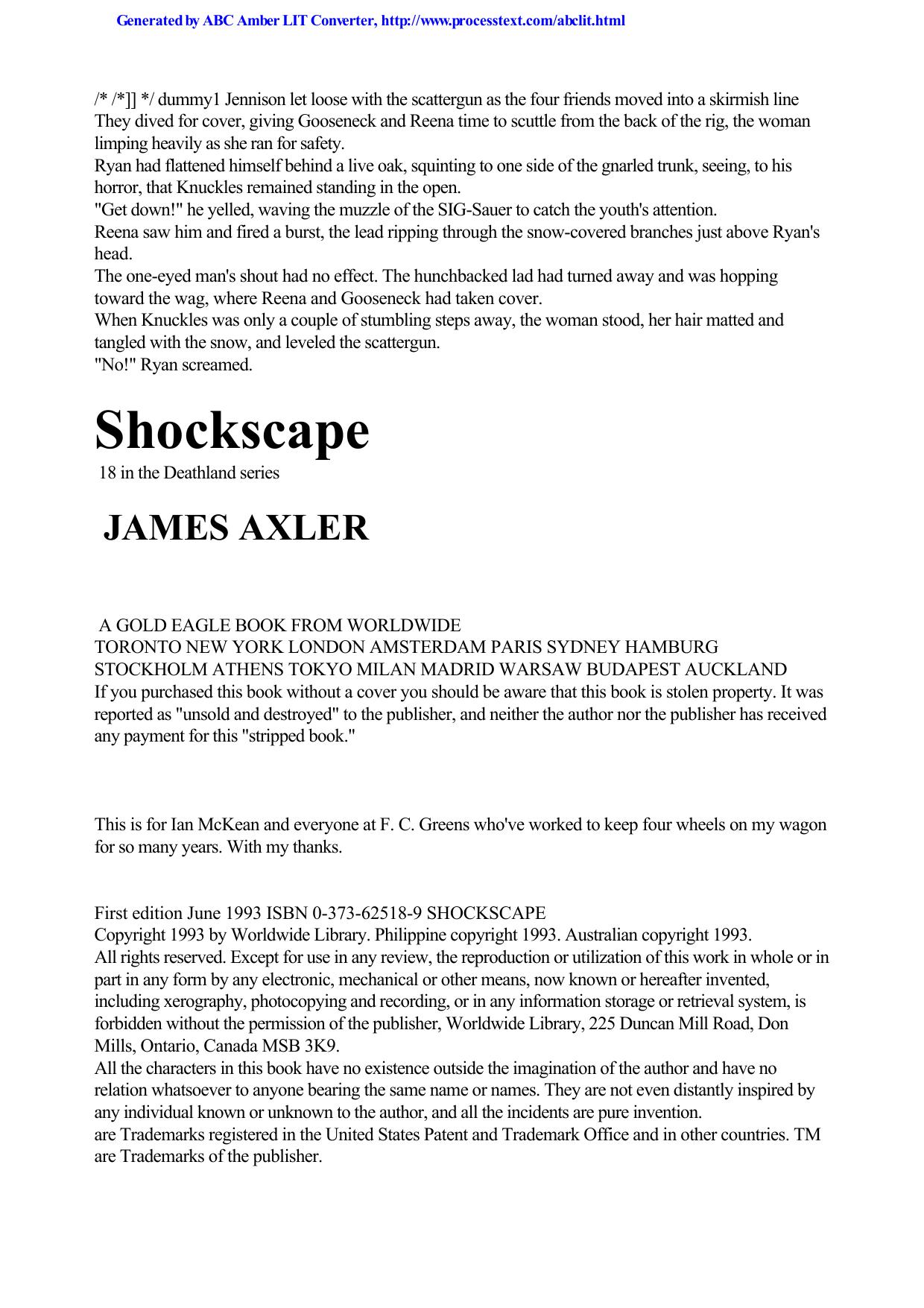 Axler, James - Deathlands 18