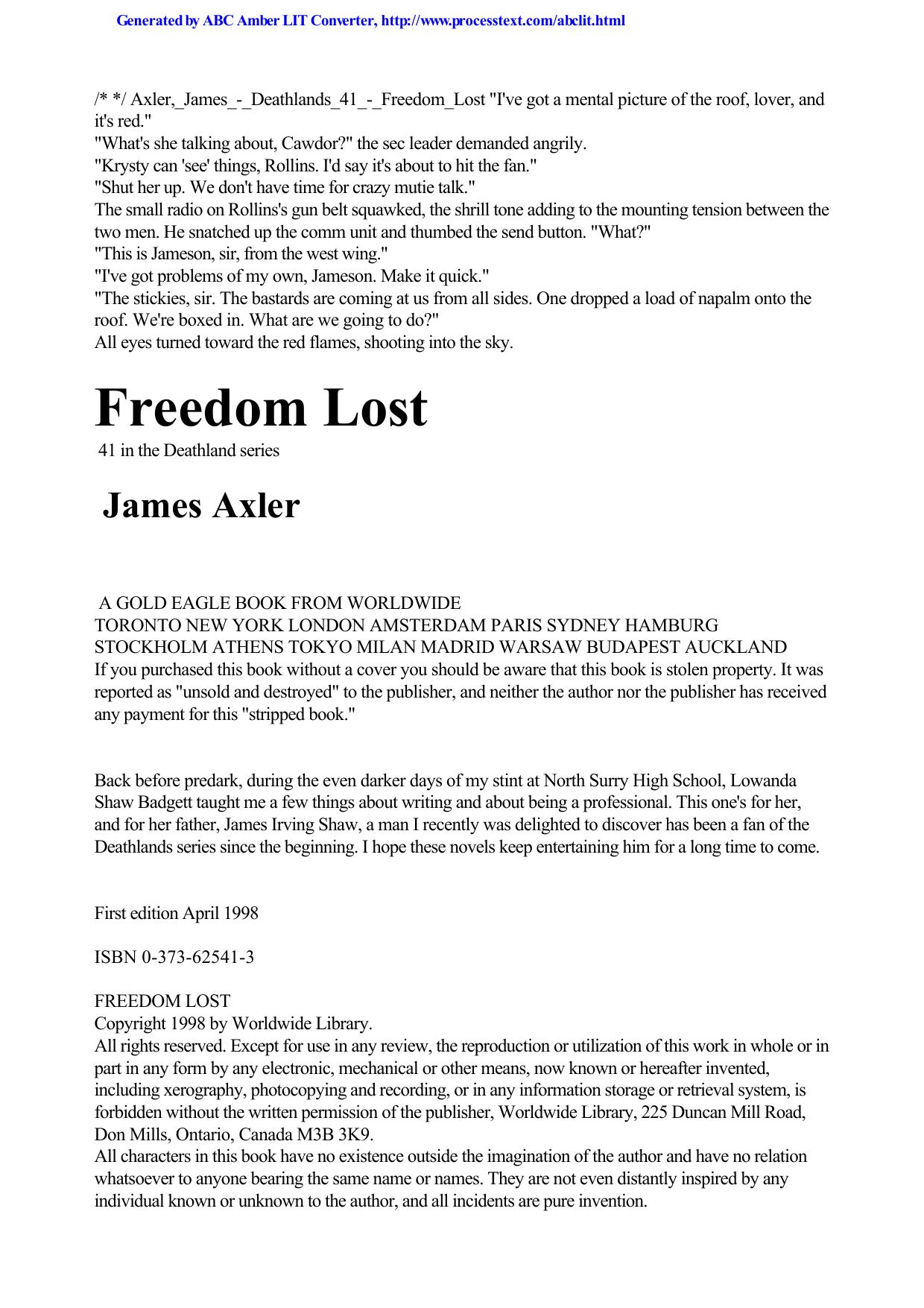 Axler, James - Deathlands 41