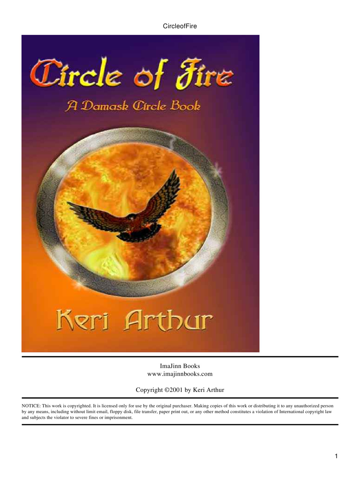 Arthur, Keri - Damask Circle Book 01