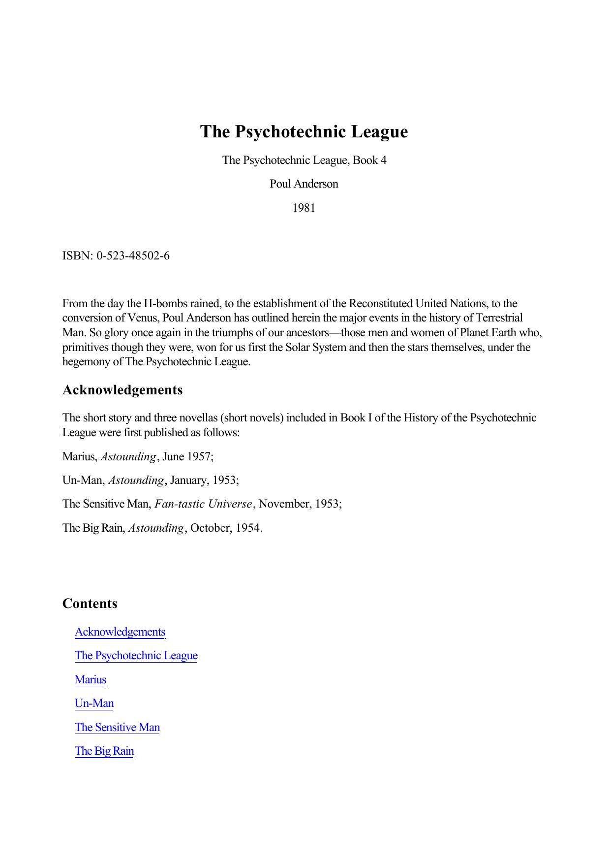 Anderson, Poul - Alight in the Void" & "Winners" & "The Psychotechnic League"