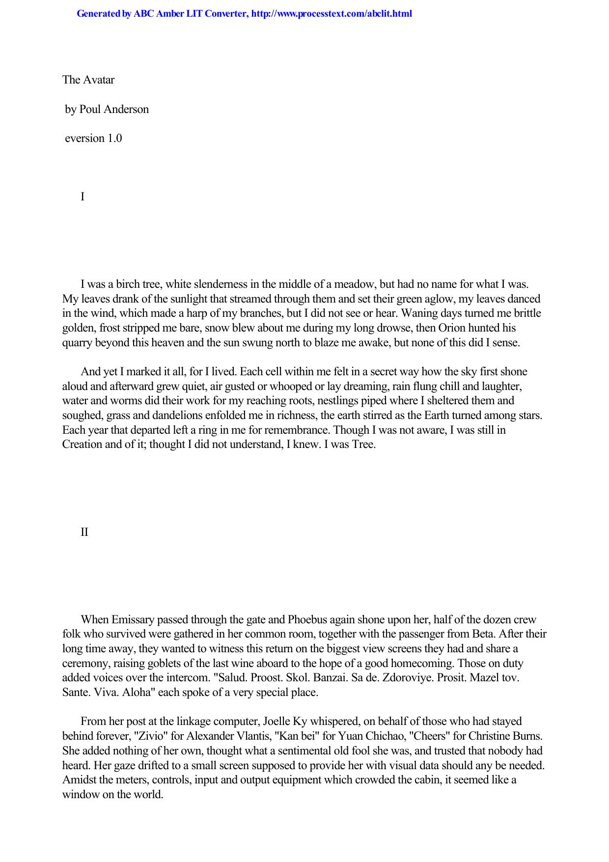 Anderson, Poul - The Avatar