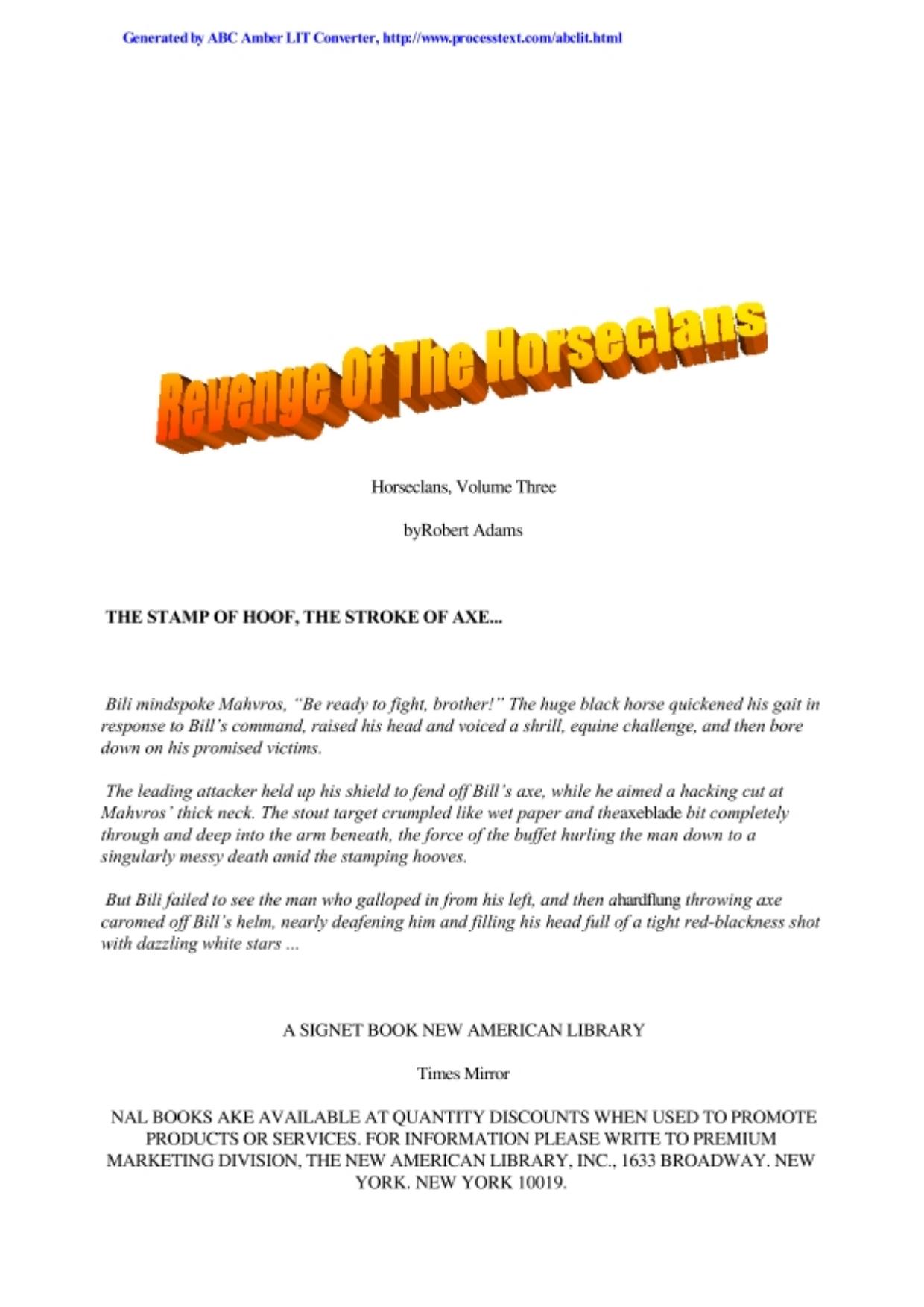 Adams, Robert - Horseclans 03 - Revenge of the Horseclans