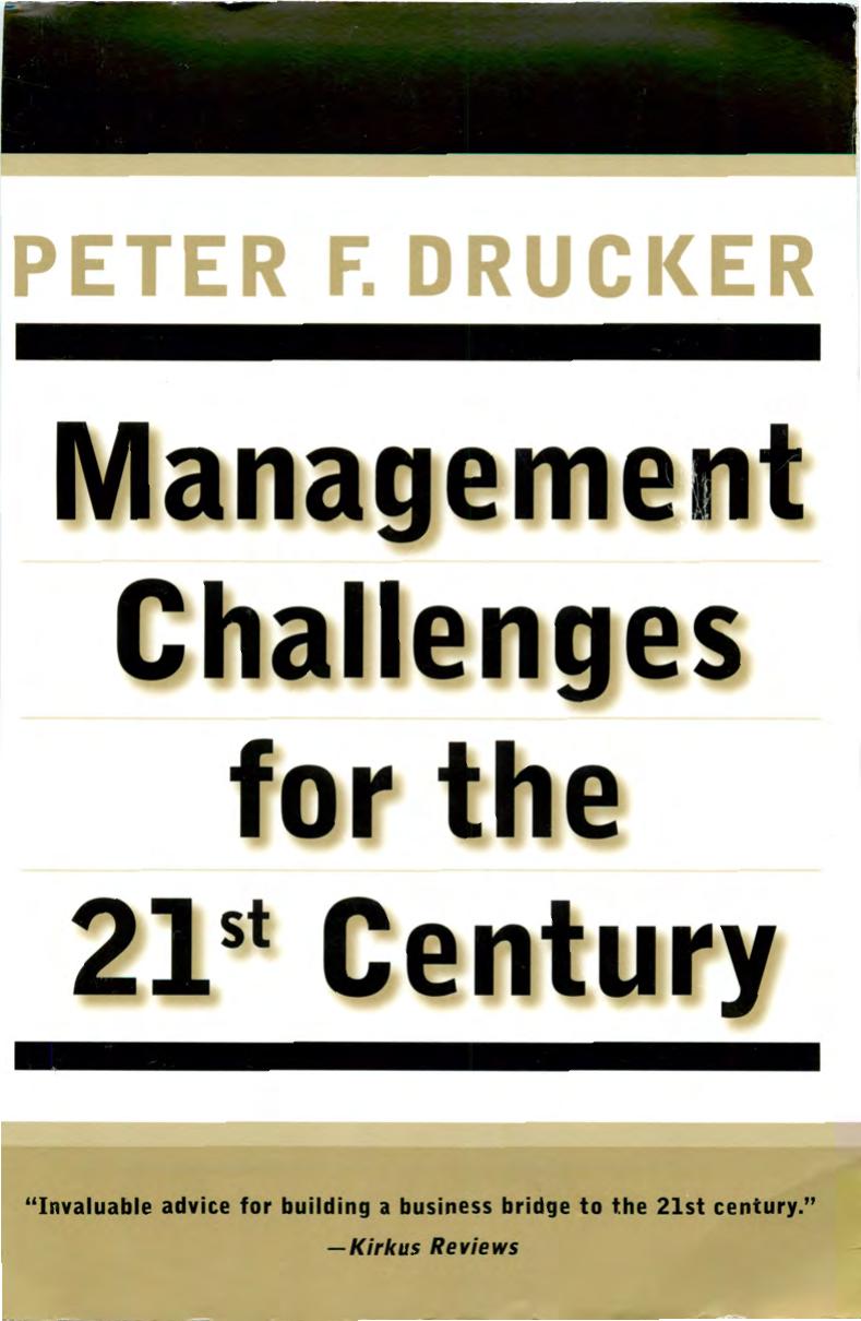 [Drucker, 1999] Management Chal