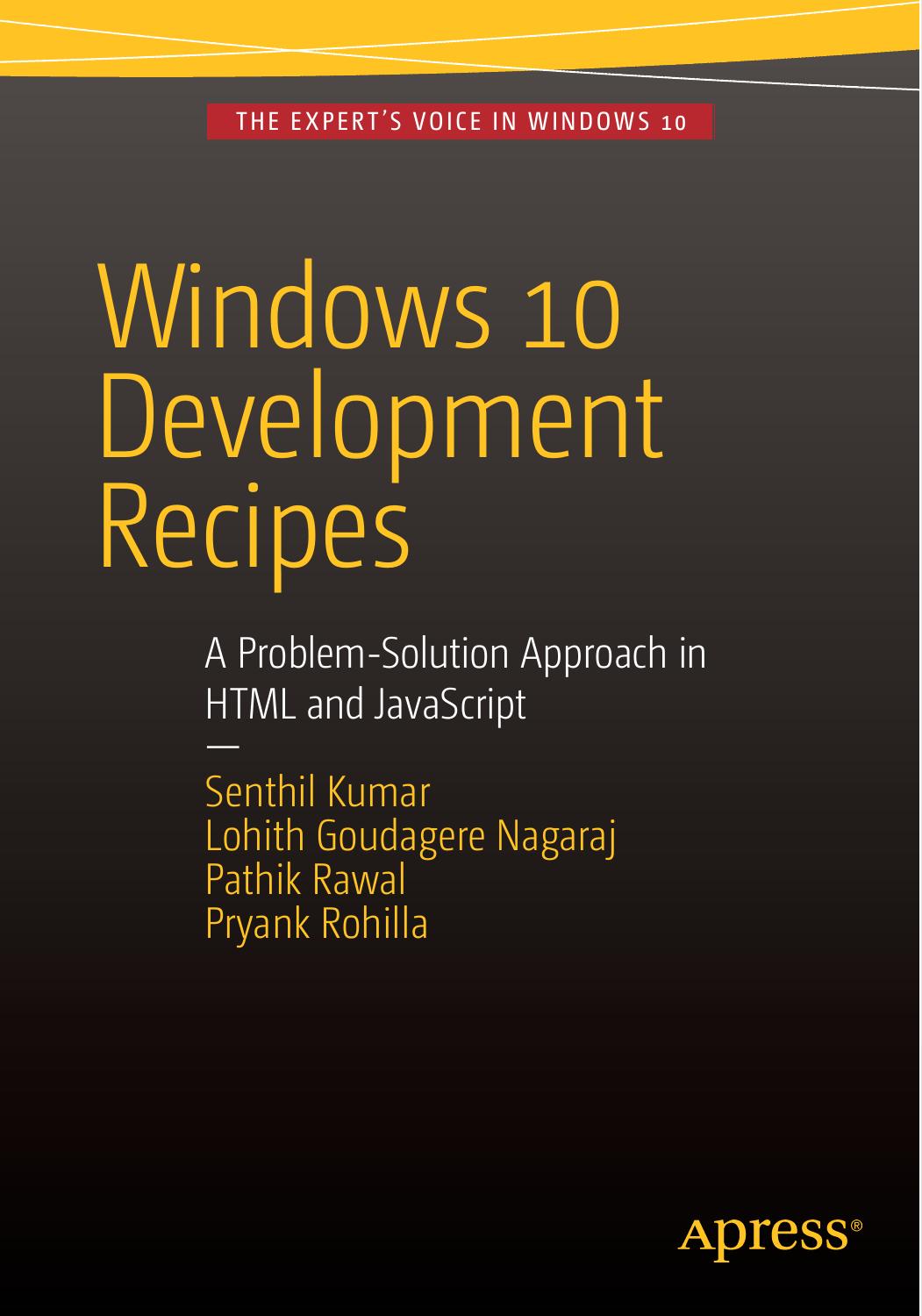 Windows 10 Development Recipes
