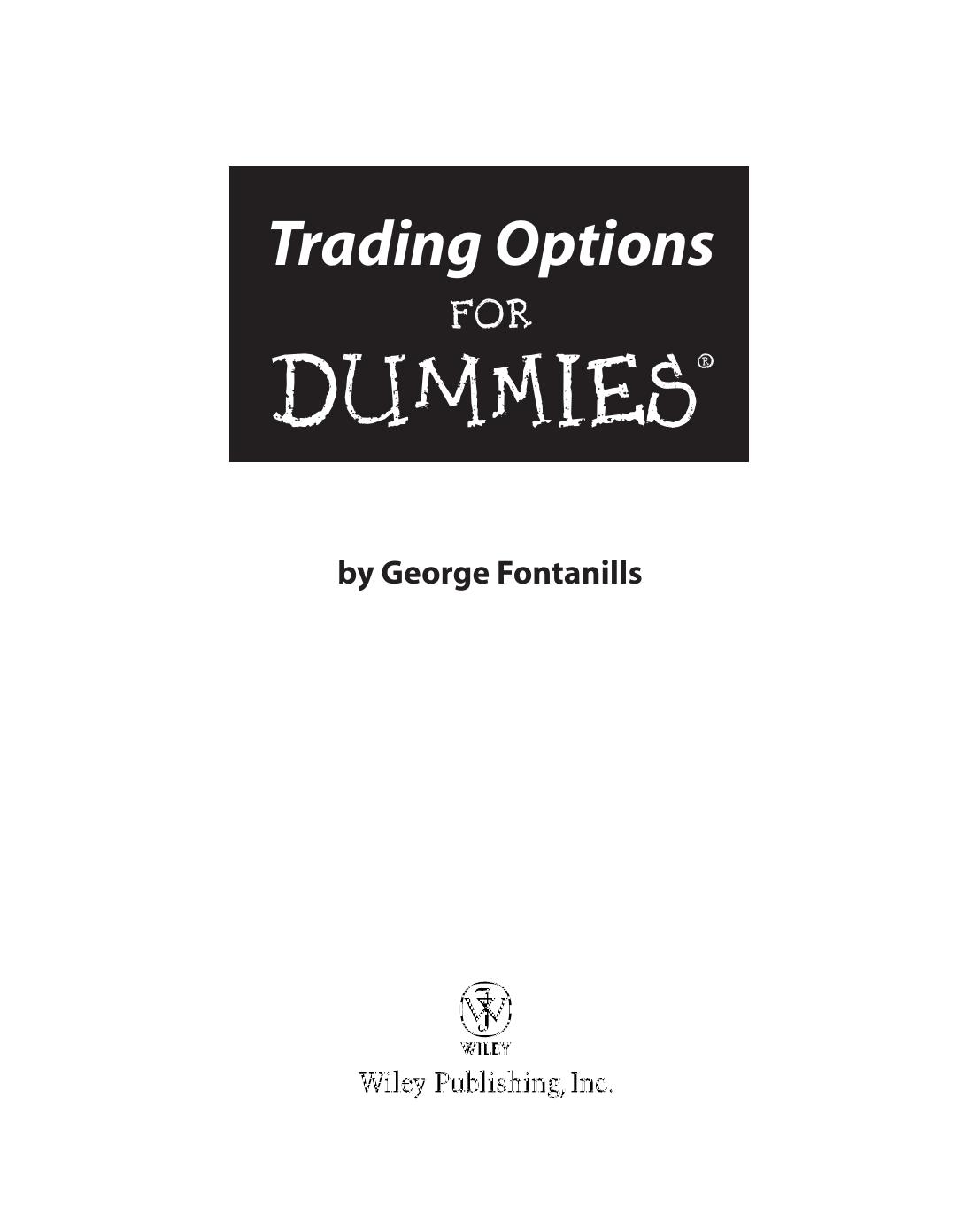 Trading Options for Dummies - Unknown