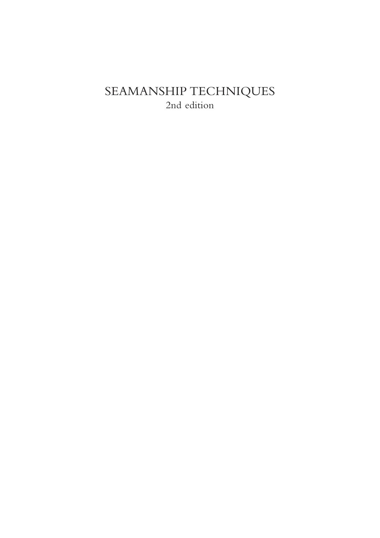 Seamanship Techniques